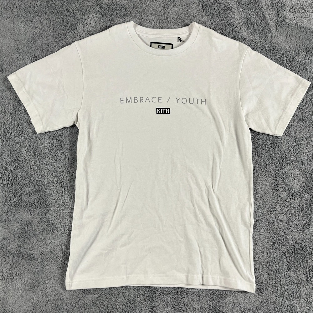 Kith Embrace Youth Logo Tee Mens Medium Shirt Oversized Japanese Rare
